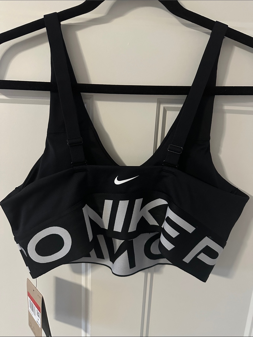Nike Pro Dri-Fit Black Logo-Band Sports Bra - Picture 3 of 6